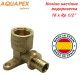 Коліно настінне (водорозетка) AQUAPEX d 16 х Rp 1/2"