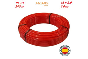 Труба для "теплої підлоги" AQUAPEX PE-RT/EVOH d 16 x 2.0 мм 6 бар