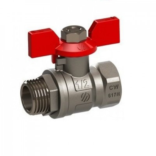 Кран кульовий SENA ВР-ЗР 1/2" ручка-метелик