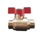 Кран кульовий ЗЗ  ручка метелик 1/2" G-AP 32201