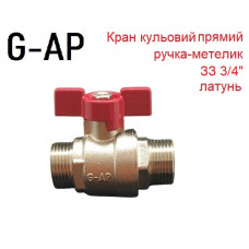 Кран шаровой НН ручка бабочка 3/4" G-AP 32202