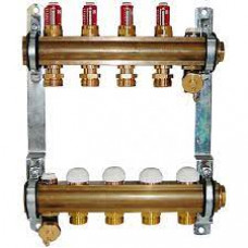 Комплект штанговых распределителей DN 25 (1") с расходомерами 2,5 л/мин и термостатическими кран-буксами (9 отводов)