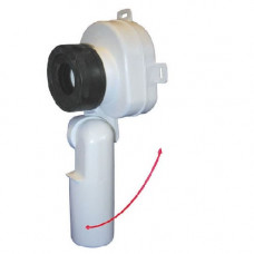 Сифон для пісуарів, горизонтнальний випуск, з  присмоктуючим гумовим ущільненням DN40 HL430/40