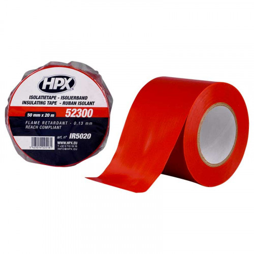 Стрічка ізоляційна, червона HPX52300 50мм х 20м