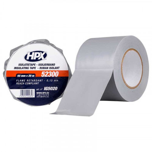 Стрічка ПВХ ізоляційна HPX52300 50мм х 20м сіра (плівка)