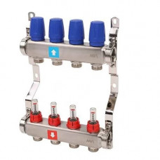Коллектор из нержавеющей стали в сборе с расходомерами, 5 выходов MVI