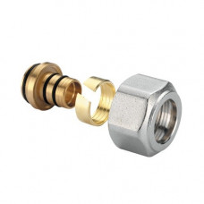 Компрессионный фитинг для пластиковых труб под резьбу 3/4"