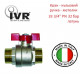 Кран кульовий IVR 957/А ЗЗ 3/4" ручка-метелик