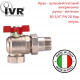Кран шаровый угловой (американка) IVR 961/A ВН 3/4" ручка-бабочка  