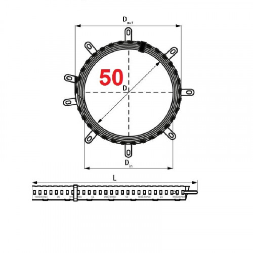 Протипожежна манжета 50 мм